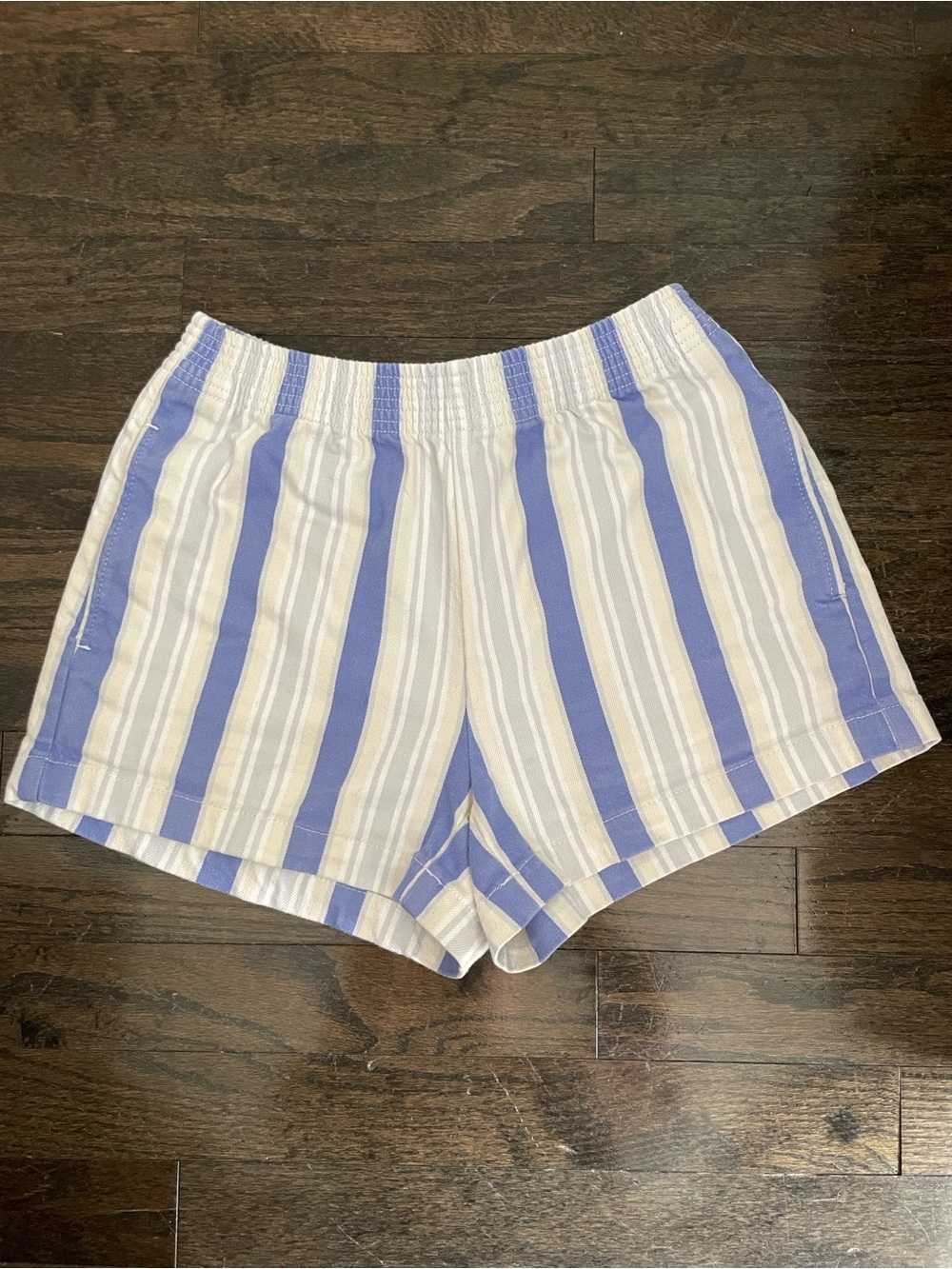 Wilfred Free Aritzia Blue & White Striped Cotton Shorts XS